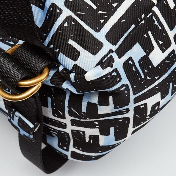 Fendi Blue/Black FF Nylon Small Joshua Backpack Bag - 8BZ048 - Picture 4 of 11
